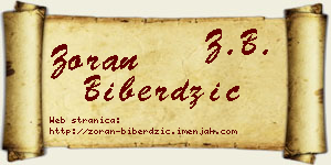 Zoran Biberdžić vizit kartica